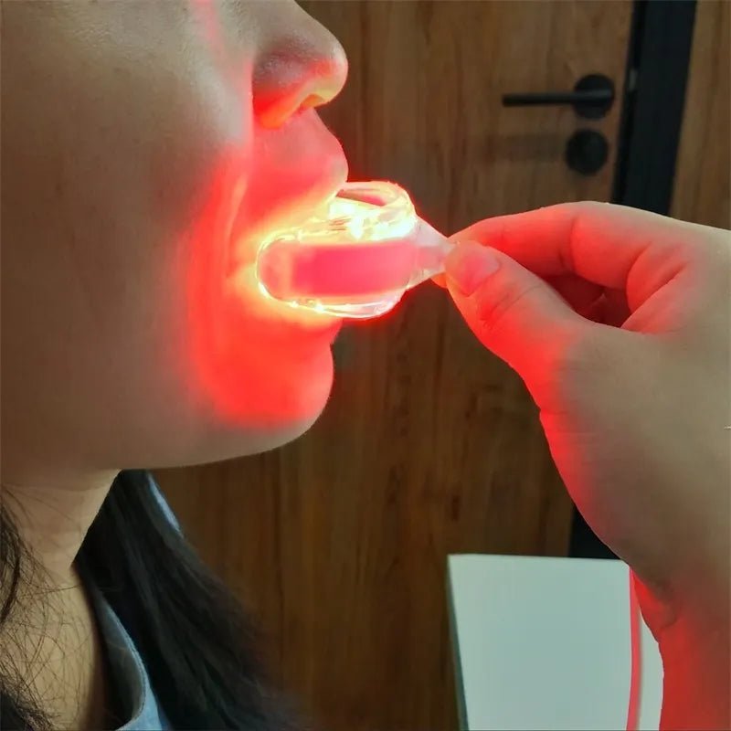 Oral care LED light therapy mouth guard. - Home Light Therapy
