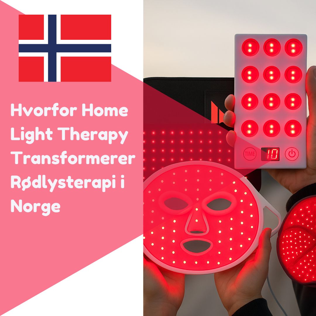 Hvorfor Home Light Therapy Transformerer Rødlysterapi i Norge bilde med mange rødlysterapi apperater