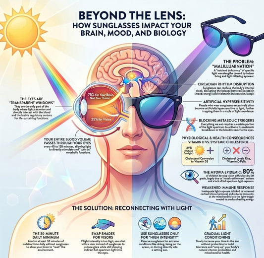 Person without sunglasses receiving morning sunlight on a Norwegian May morning for circadian health