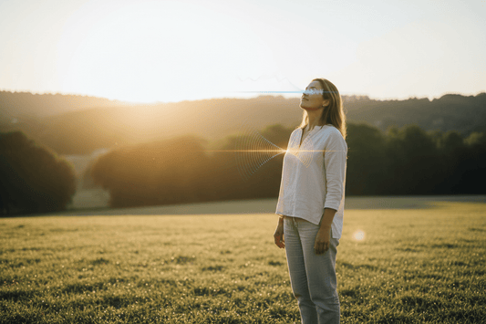 Person outside in morning sunlight within first hour of waking, cortisol awakening response and melanopsin activation