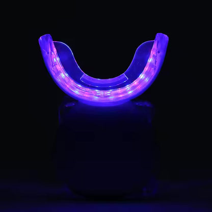 Oral care LED light therapy mouth guard.