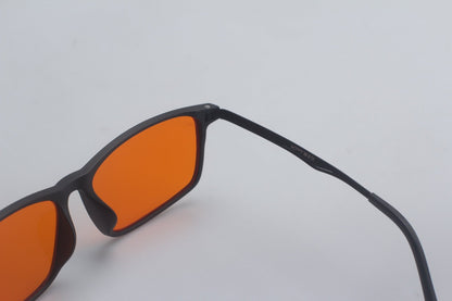 Blue Light Blocking Glasses for Sleep | AfterDark Titanium – Amber & Red