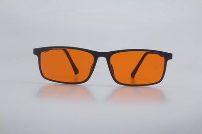 Blue Light Blocking Glasses for Sleep | AfterDark Titanium – Amber & Red