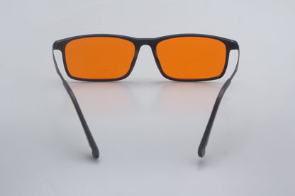 Blue Light Blocking Glasses for Sleep | AfterDark Titanium – Amber & Red
