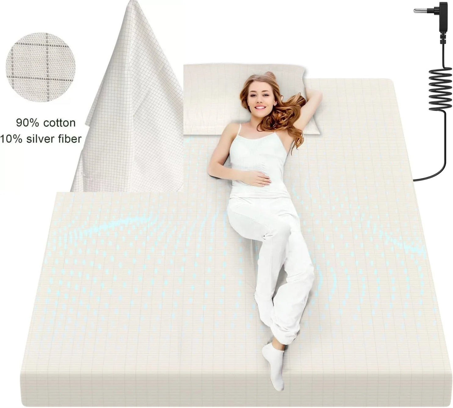 Grounding Fitted Sheet – Silver Earthing Bedding (Jording) Norway - Home Light Therapy