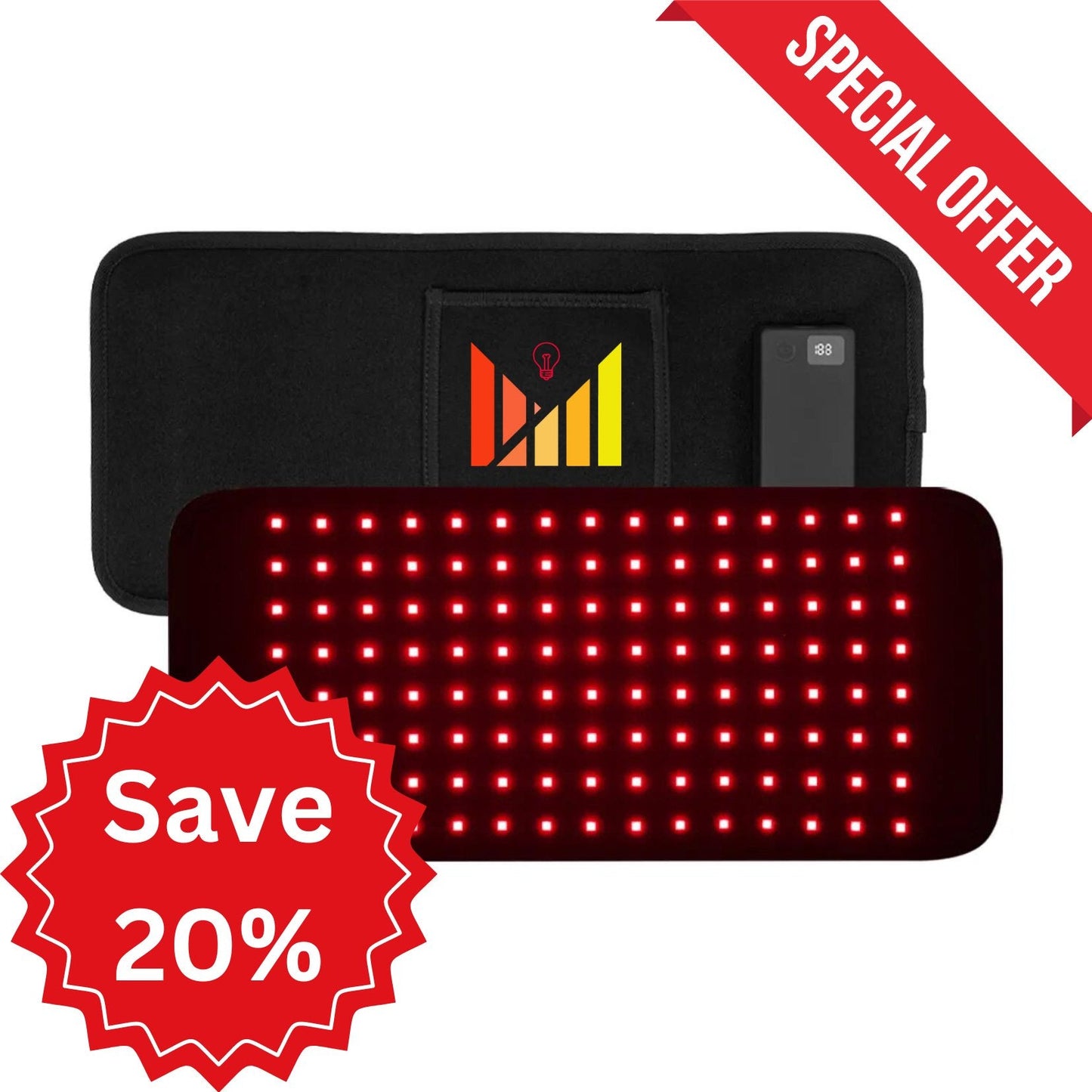 Red Light Therapy Wrap – Portable Battery - Powered | Home Light Therapy - Home Light Therapy